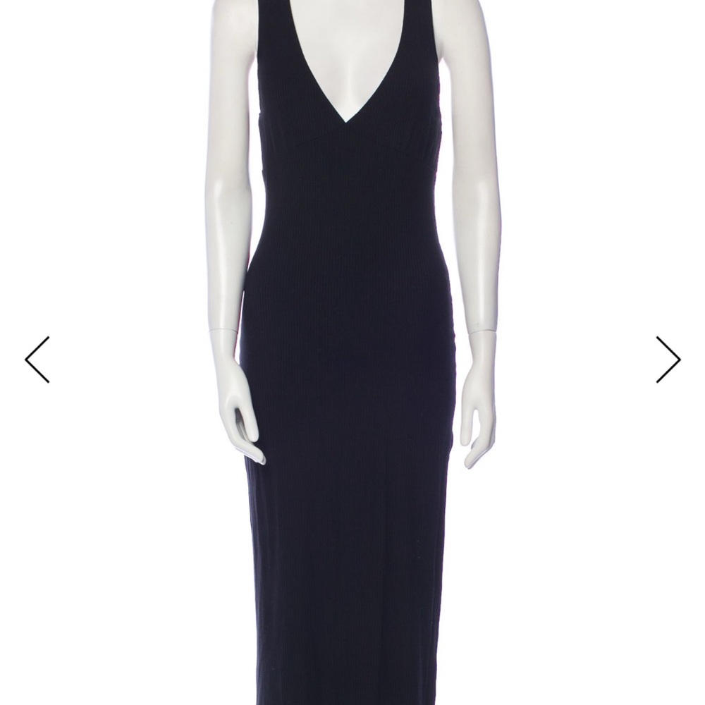 Reformation Black Sleeveless Backless Dress (size small)